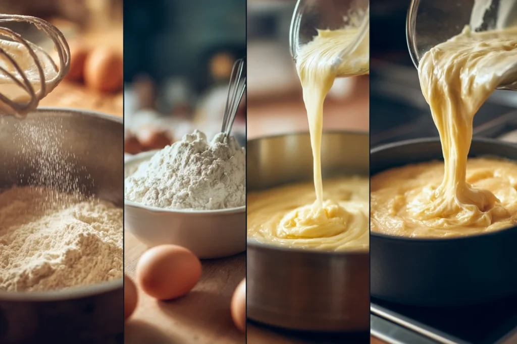 Kuchen Thermomix Zubereitung im Thermomix: Cremiger Teig entsteht beim Vermengen von Butter und Zucker mit Eiern, Mehl und Zitronenabrieb