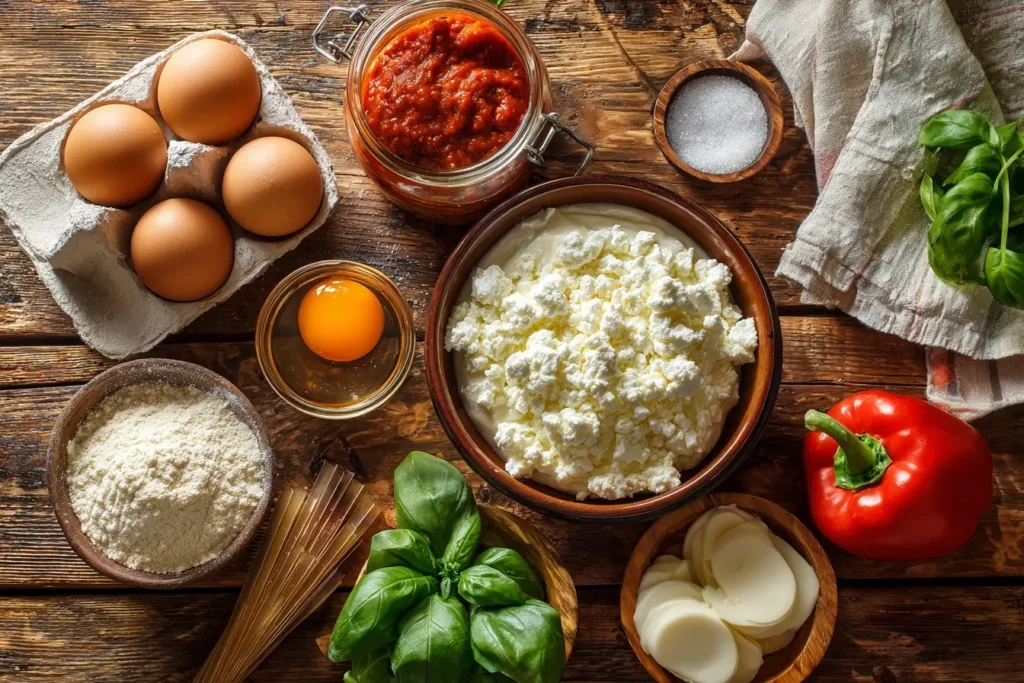 Detailaufnahme einer Low Carb Pizza mit Quark mit geschmolzenem Käse und frischen Toppings.