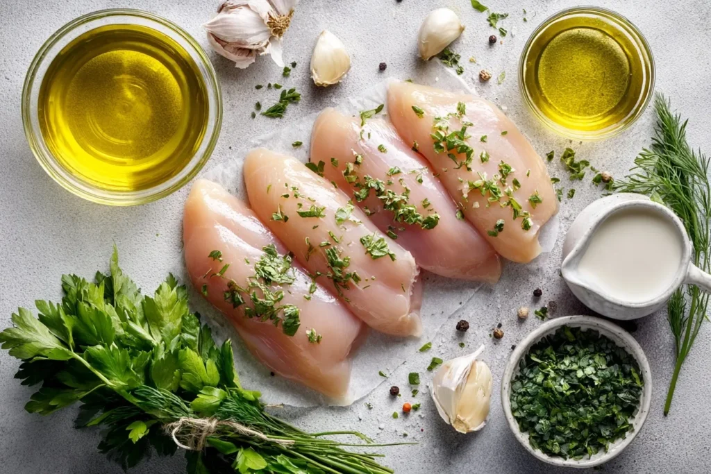 Unser Kräuter-Sahne-Hähnchen: Schnell, cremig und voller frischer Aromen – perfekt für jeden Tag!