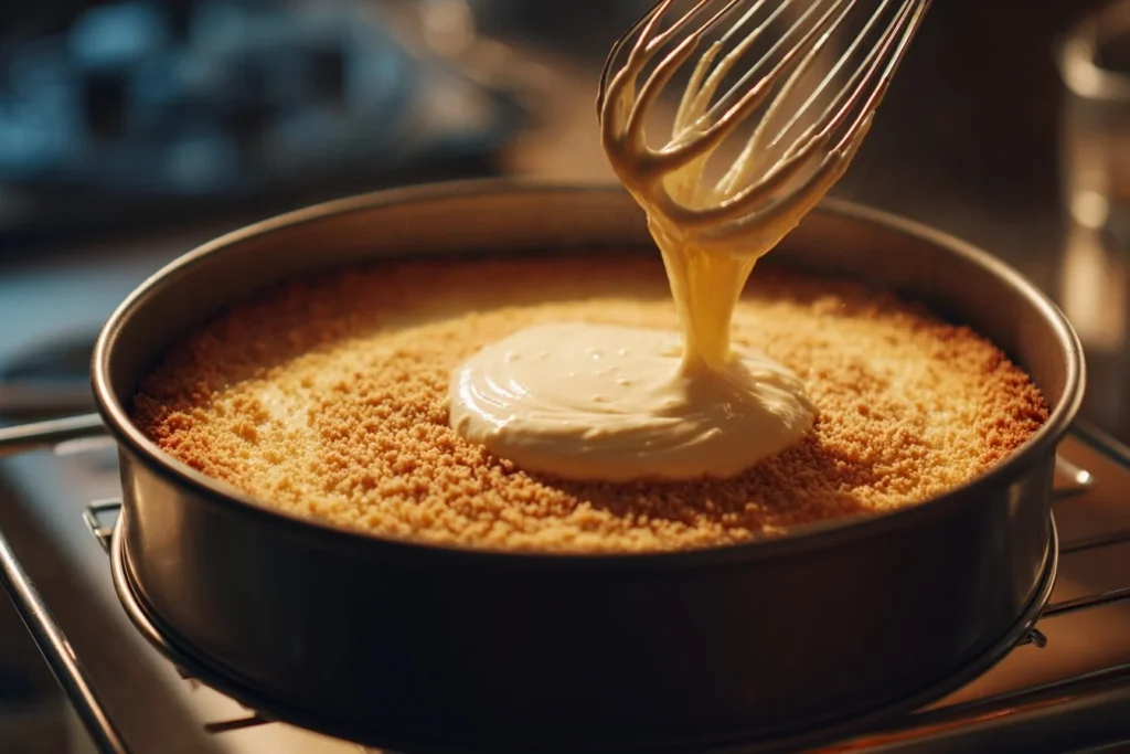 Low Carb Käsekuchen auf einem minimalistischen Dessertteller