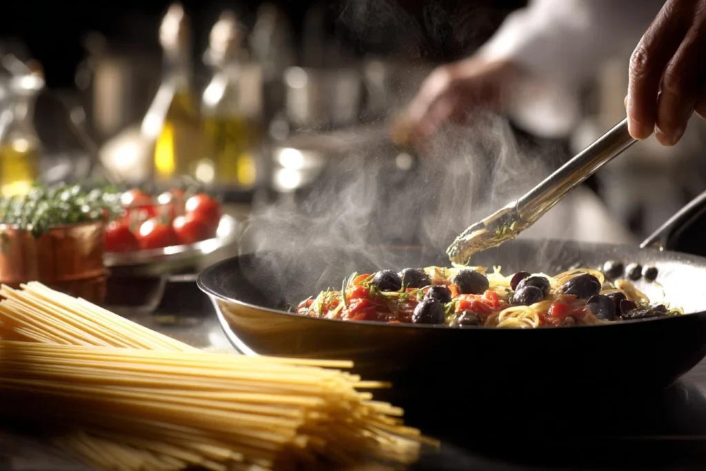 Mit diesem Spaghetti alla Puttanesca-Rezept zaubern Sie ein schnelles, aber elegantes Gericht für jede Gelegenheit.